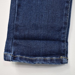 Jeans Resårmidja och Knappar MÖRK BLÅ - 3D Denim