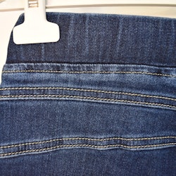 Jeans Resårmidja och Knappar MÖRK BLÅ - 3D Denim