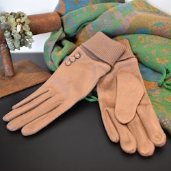 Handske Knappar Touch Screen TAUPE