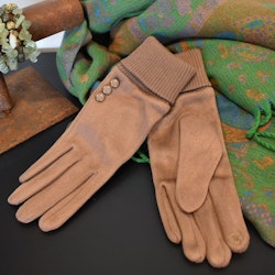 Handske Knappar Touch Screen TAUPE