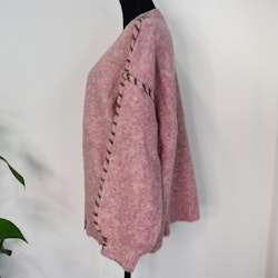 Stickad Kofta Recycled MELERAD ROSA