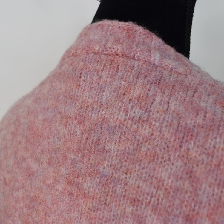 Stickad Kofta Recycled MELERAD ROSA