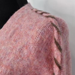 Stickad Kofta Recycled MELERAD ROSA