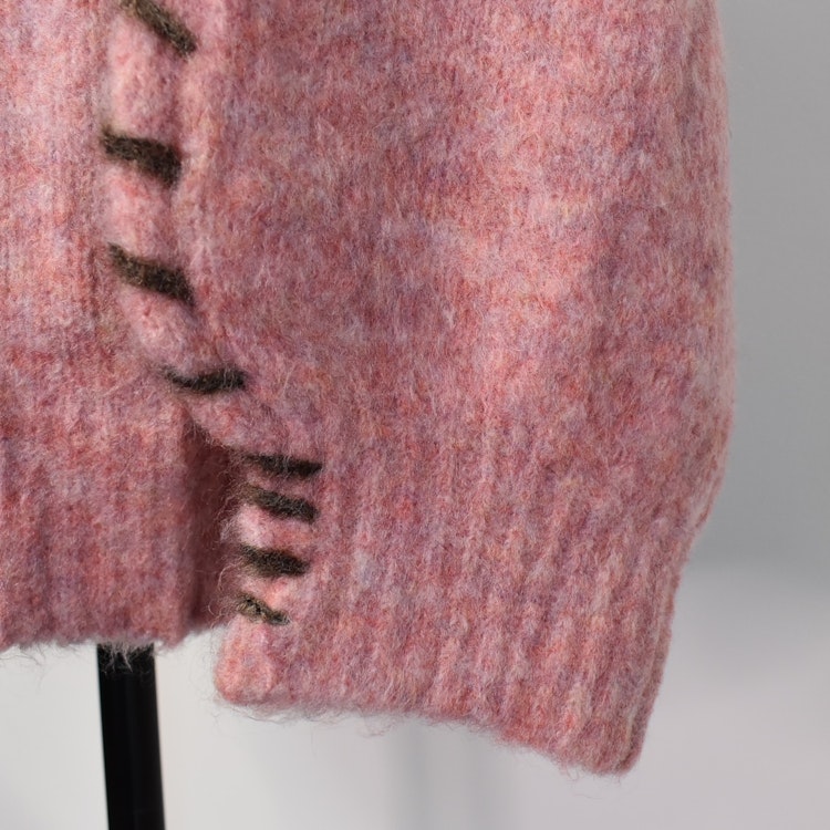 Stickad Kofta Recycled MELERAD ROSA