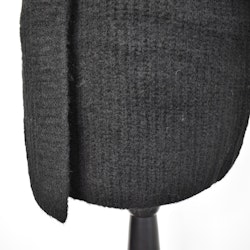 Stickad Kofta med Huva Recycled SVART