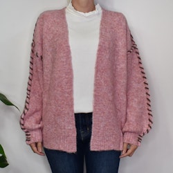 Stickad Kofta Recycled MELERAD ROSA