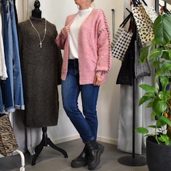 Stickad Kofta Recycled MELERAD ROSA