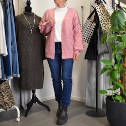 Stickad Kofta Recycled MELERAD ROSA