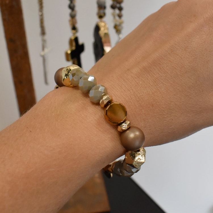 Armband Linnea TAUPE - The Moshi