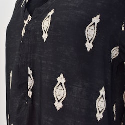Blus Mayra Mönstrad SVART - Marta du Chateau