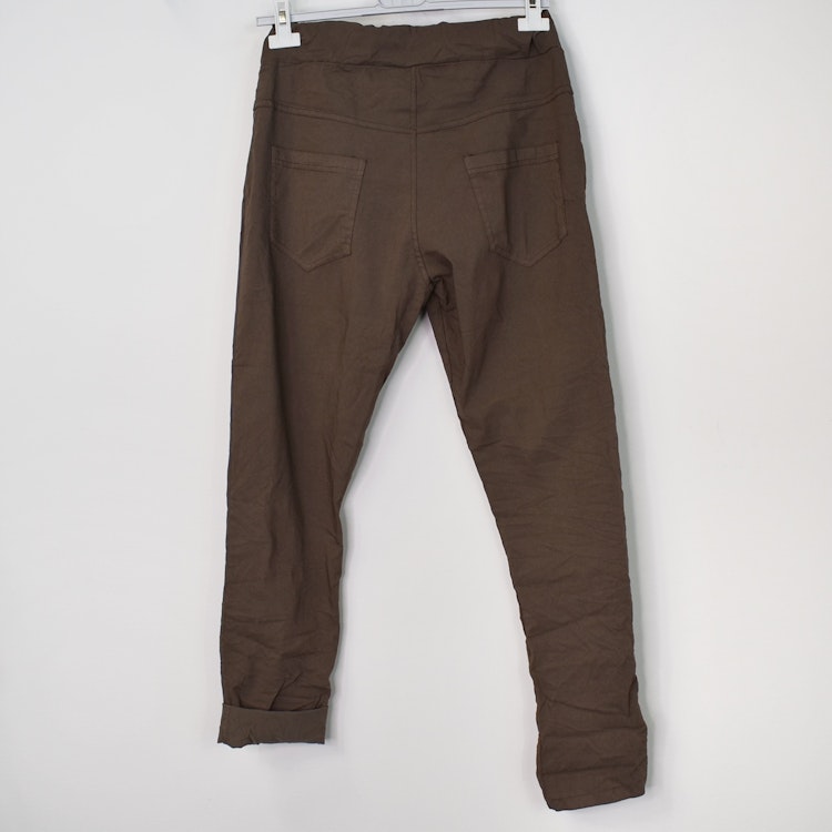 Stretchig Byxa MÖRK TAUPE