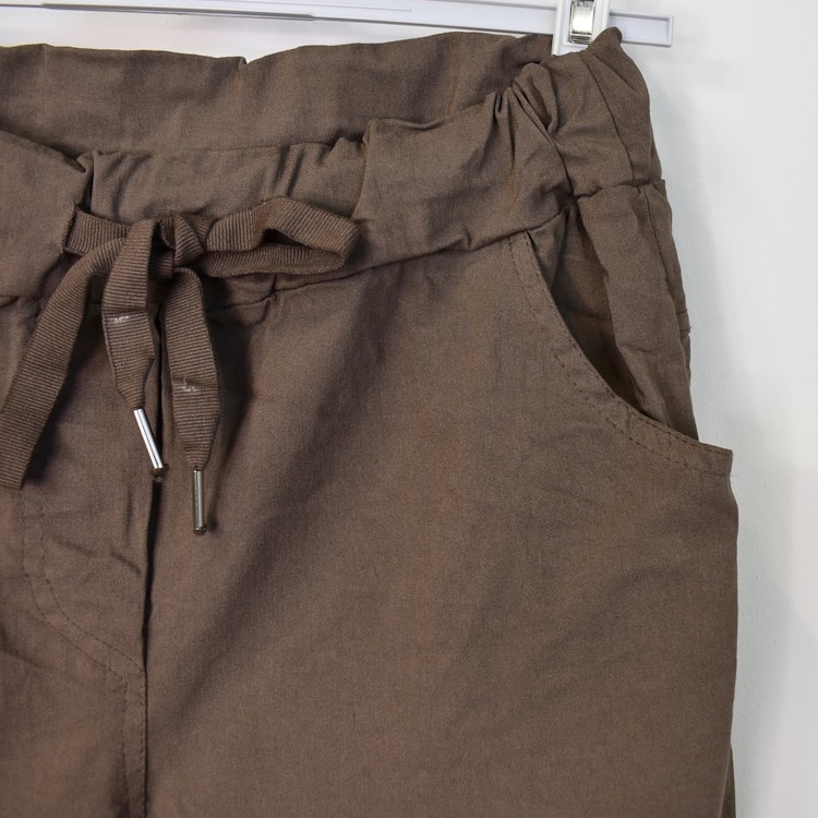 Stretchig Byxa MÖRK TAUPE