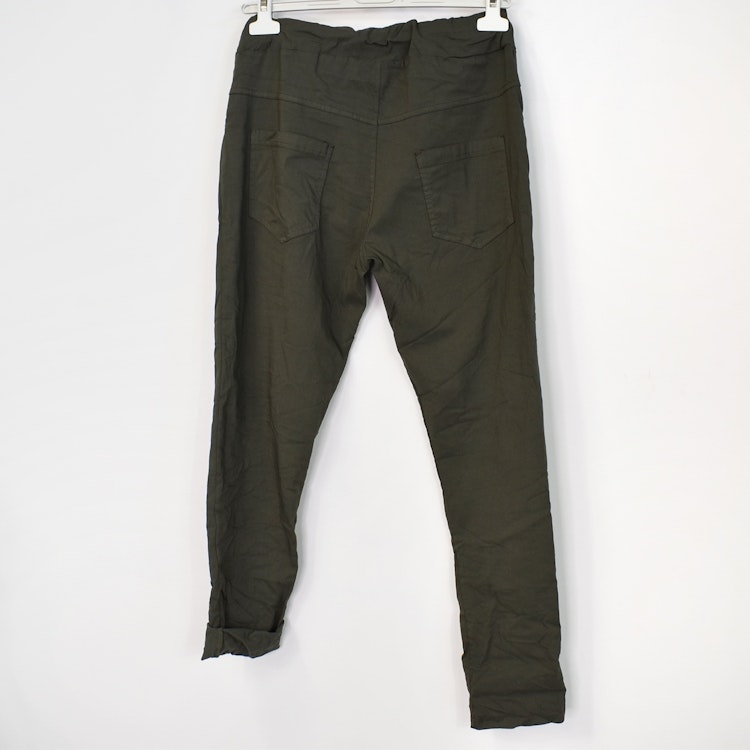 Stretchig Byxa MÖRK KAKI