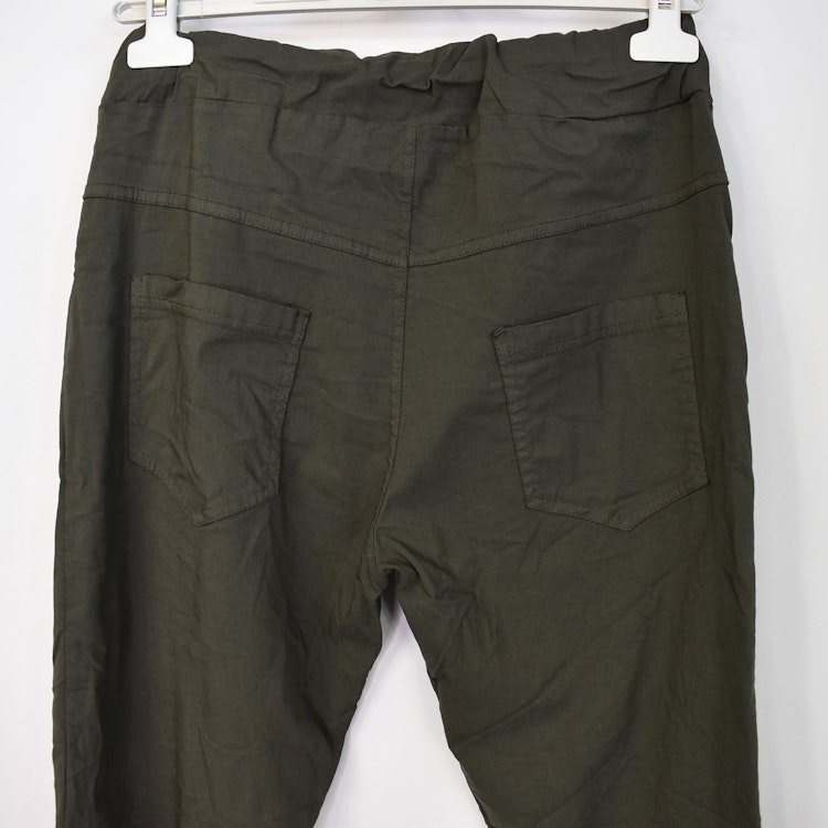 Stretchig Byxa MÖRK KAKI