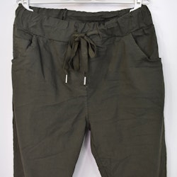 Stretchig Byxa MÖRK KAKI