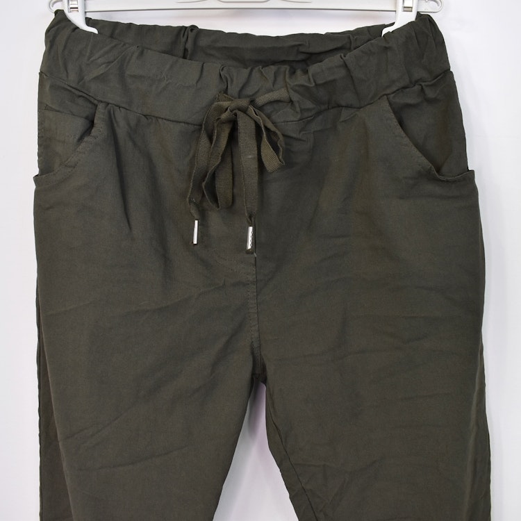 Stretchig Byxa MÖRK KAKI