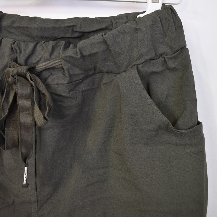 Stretchig Byxa MÖRK KAKI