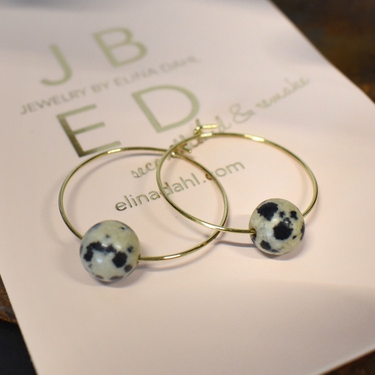 Örhänge Remake Dalmatian GULD - Jewelry By Elina Dahl