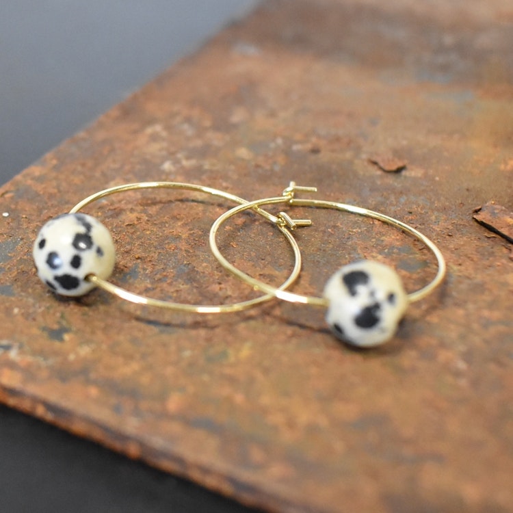 Örhänge Remake Dalmatian GULD - Jewelry By Elina Dahl