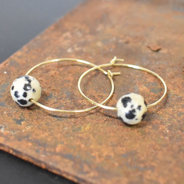 Örhänge Remake Dalmatian GULD - Jewelry By Elina Dahl