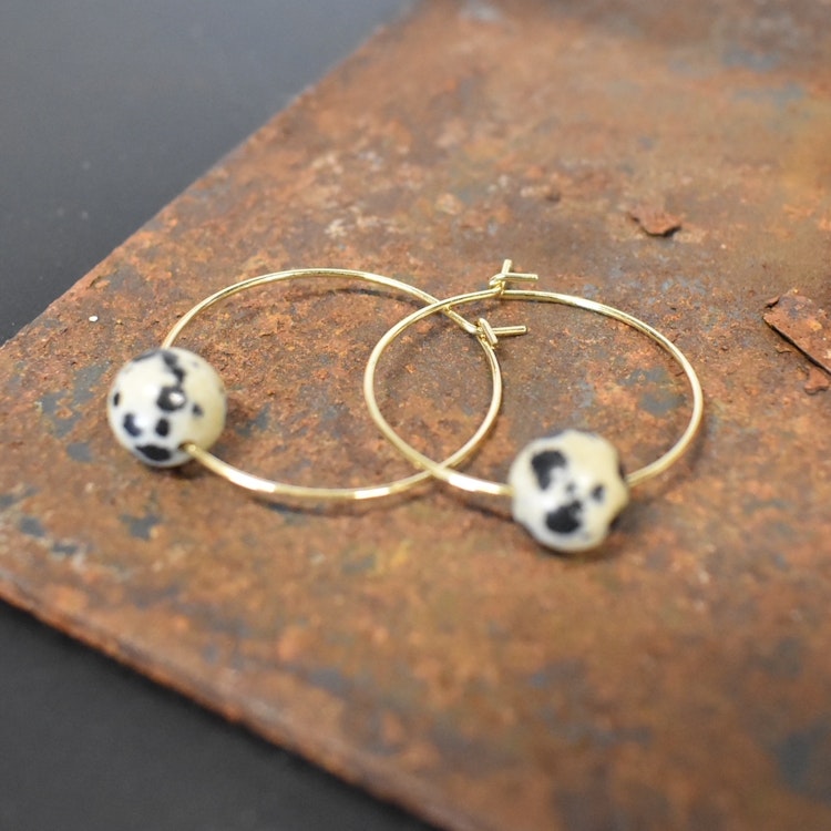 Örhänge Remake Dalmatian GULD - Jewelry By Elina Dahl