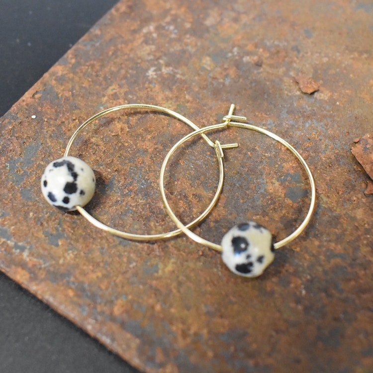 Örhänge Remake Dalmatian GULD - Jewelry By Elina Dahl