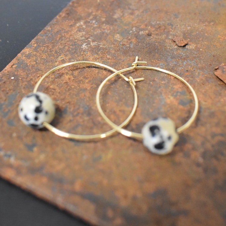 Örhänge Remake Dalmatian GULD - Jewelry By Elina Dahl