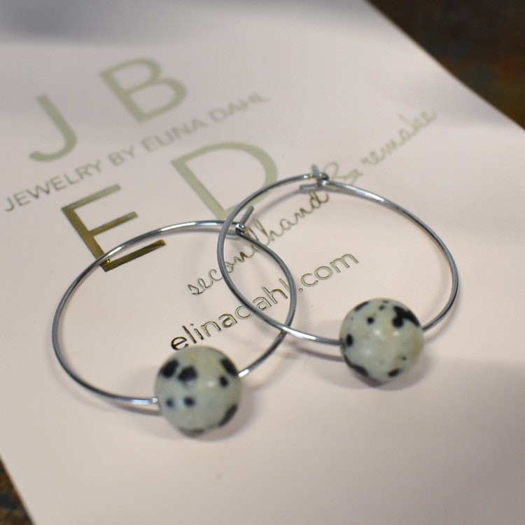 Örhänge Remake Dalmatian SILVER - Jewelry By Elina Dahl