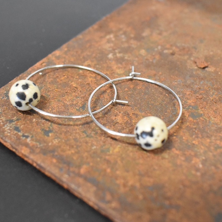 Örhänge Remake Dalmatian SILVER - Jewelry By Elina Dahl