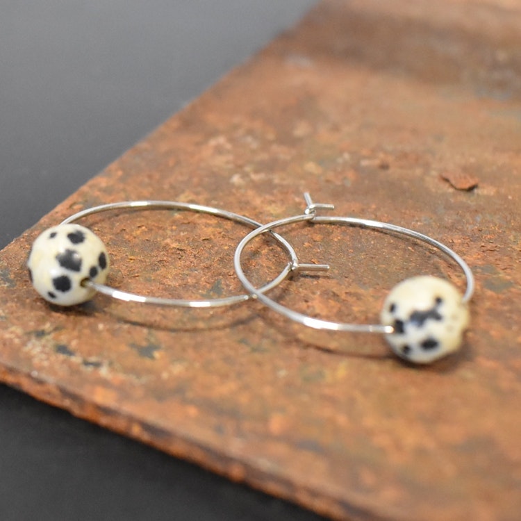 Örhänge Remake Dalmatian SILVER - Jewelry By Elina Dahl
