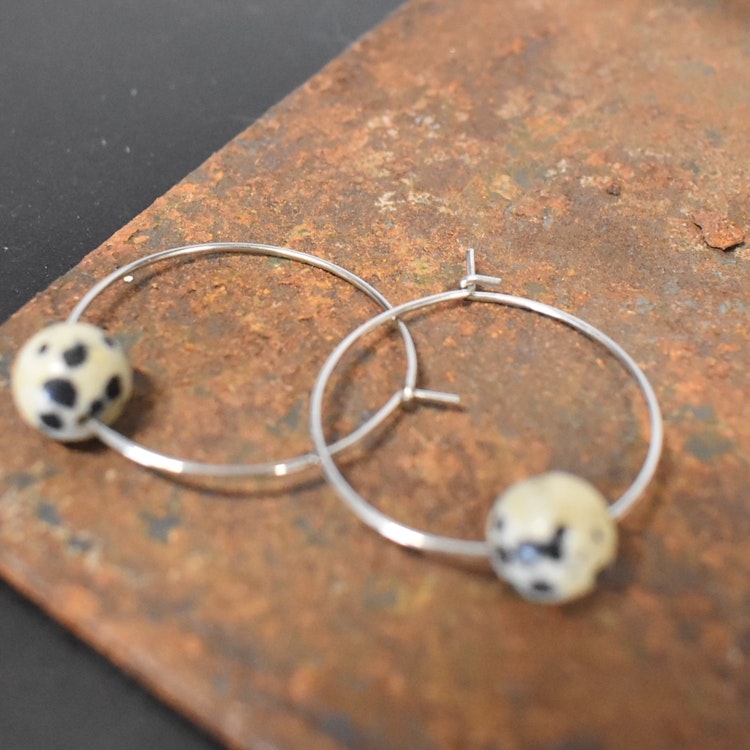 Örhänge Remake Dalmatian SILVER - Jewelry By Elina Dahl