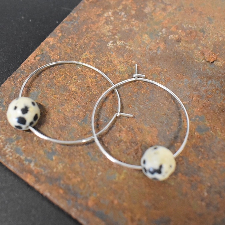Örhänge Remake Dalmatian SILVER - Jewelry By Elina Dahl