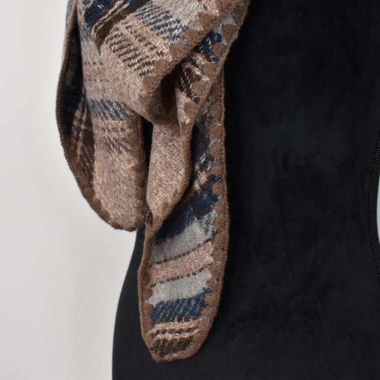 Sjal Stickad TAUPE