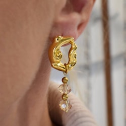 Örhänge Remake Exklusiv Glas GULD - Jewelry By Elina Dahl