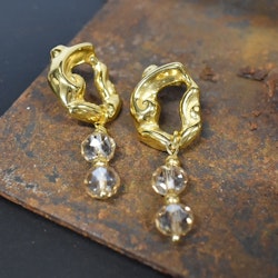 Örhänge Remake Exklusiv Glas GULD - Jewelry By Elina Dahl