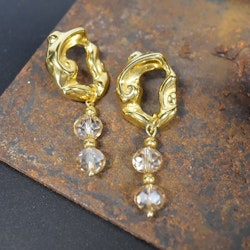 Örhänge Remake Exklusiv Glas GULD - Jewelry By Elina Dahl