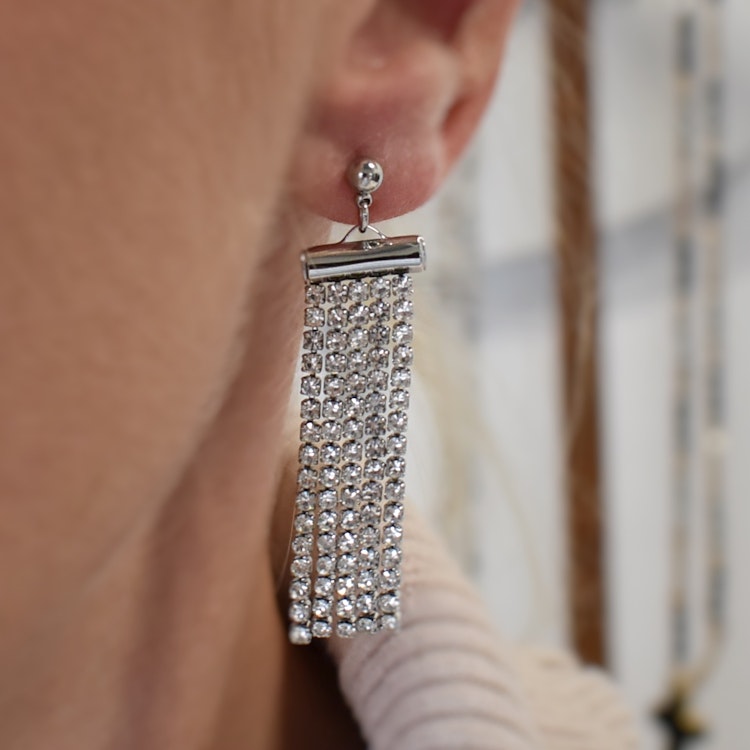Örhänge Tassel Glitter SILVER