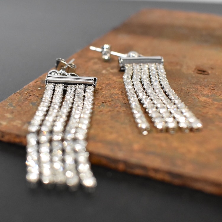 Örhänge Tassel Glitter SILVER