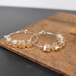 Örhänge Remake Hoop Glas SILVER - Jewelry By Elina Dahl