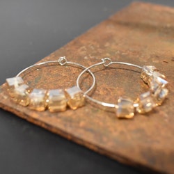 Örhänge Remake Hoop Glas SILVER - Jewelry By Elina Dahl