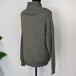 Finstickad Tröja Lös Polo KAKI
