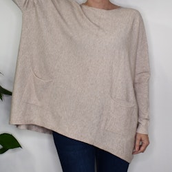Stickad Tröja Isa BEIGE - Mix By Heart