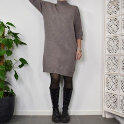Klänning Halvpolo TAUPE