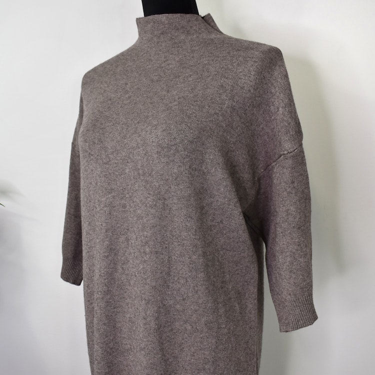 Klänning Halvpolo TAUPE