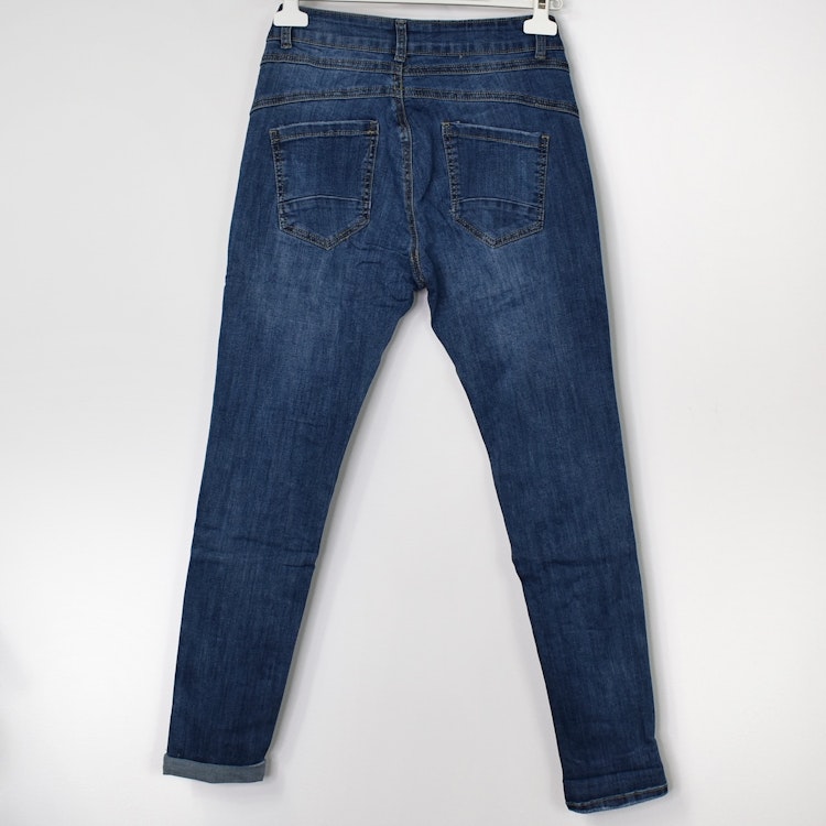 Jeans med Knappar BLÅ - 3D Denim