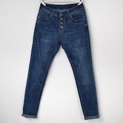 Jeans med Knappar BLÅ - 3D Denim