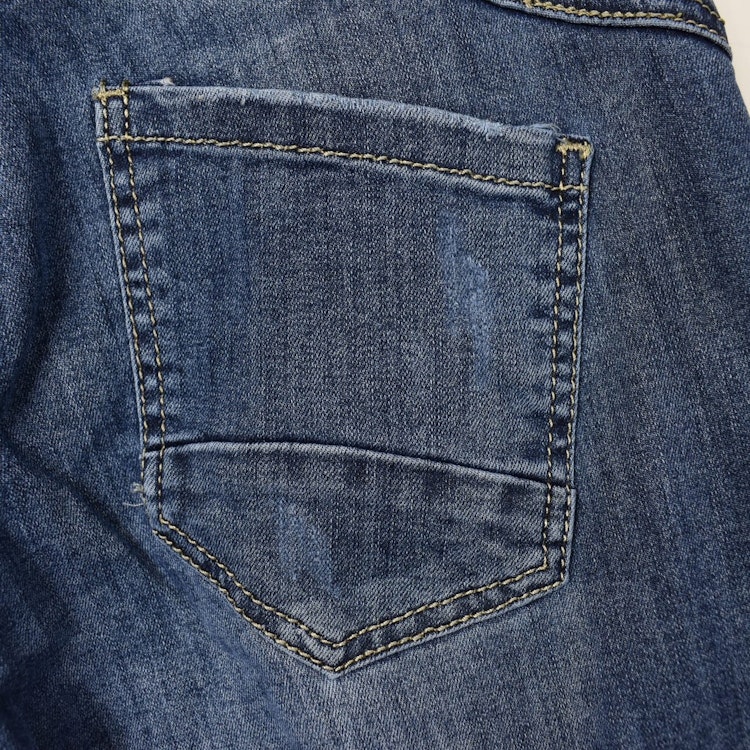 Jeans med Knappar BLÅ - 3D Denim