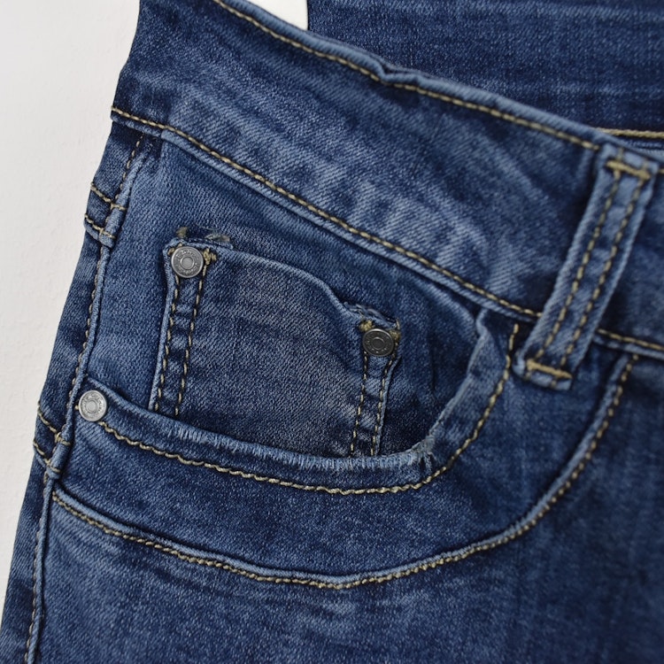 Jeans med Knappar BLÅ - 3D Denim