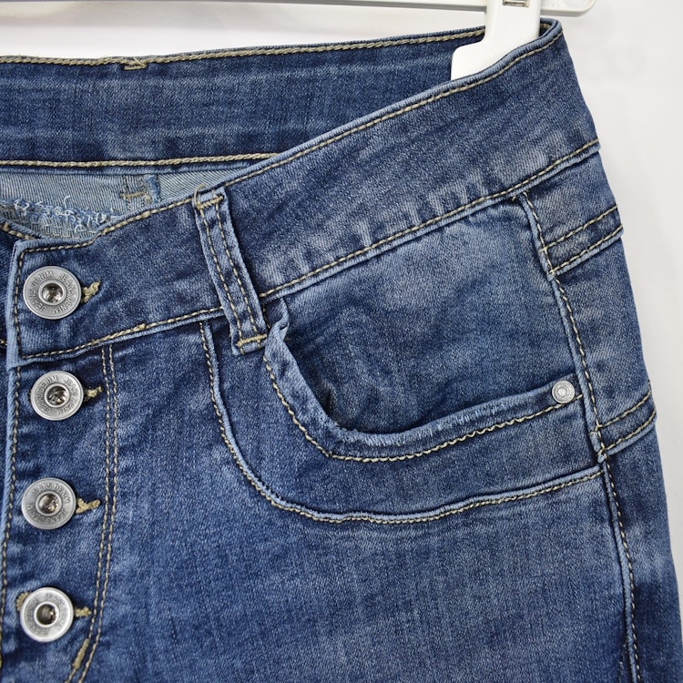 Jeans med Knappar BLÅ - 3D Denim