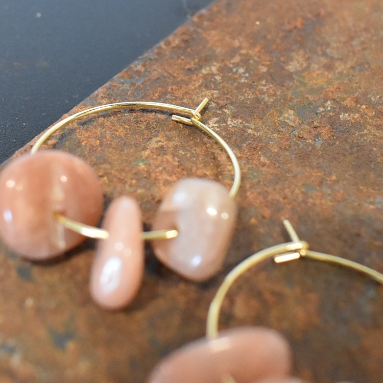 Örhänge Remake Hoop Sun Chip GULD - Jewelry By Elina Dahl